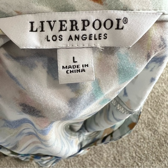 Liverpool Los Angeles Women’s 3/4 Sleeve Blouse Multicolor Size Large - Picture 10 of 14